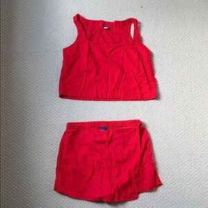 Old navy linen set (L) top (m) bottom skort